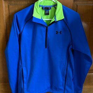 Mens Quarter Zip with Pockets - Under Armour - Unique Color - Size Small